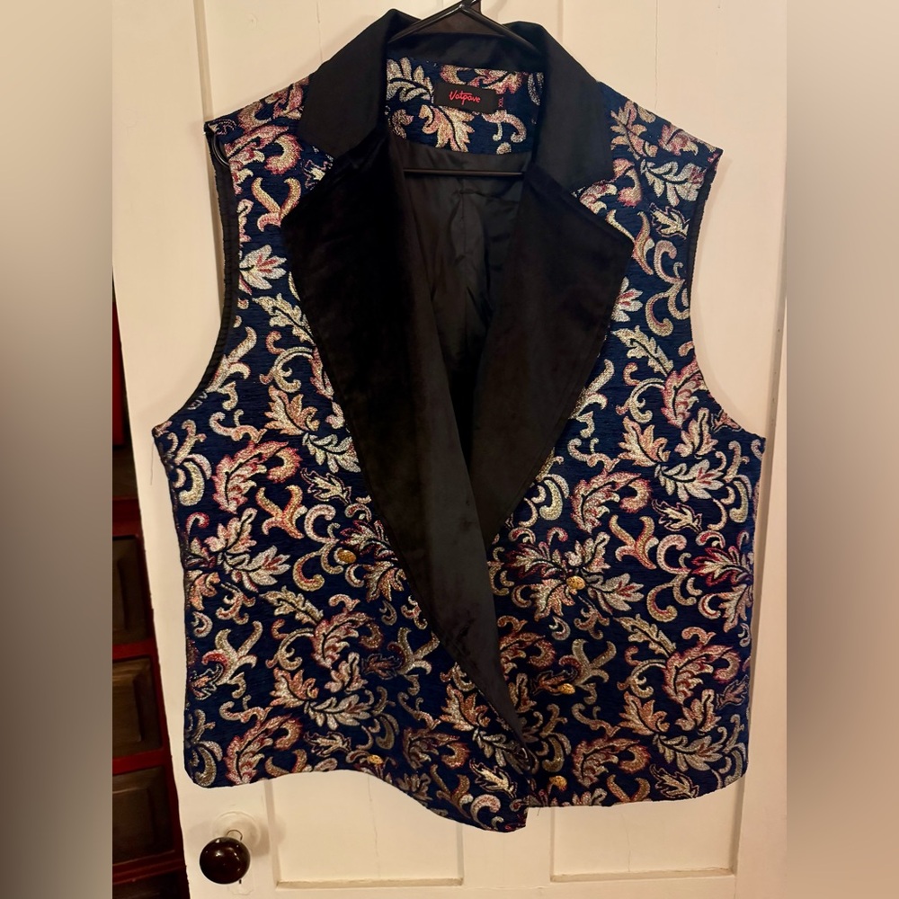 Floral Brocade Vest